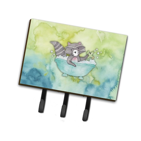 Carolines Treasures Raccoon Bathing Watercolor Leash or Key Holder BB7345TH68